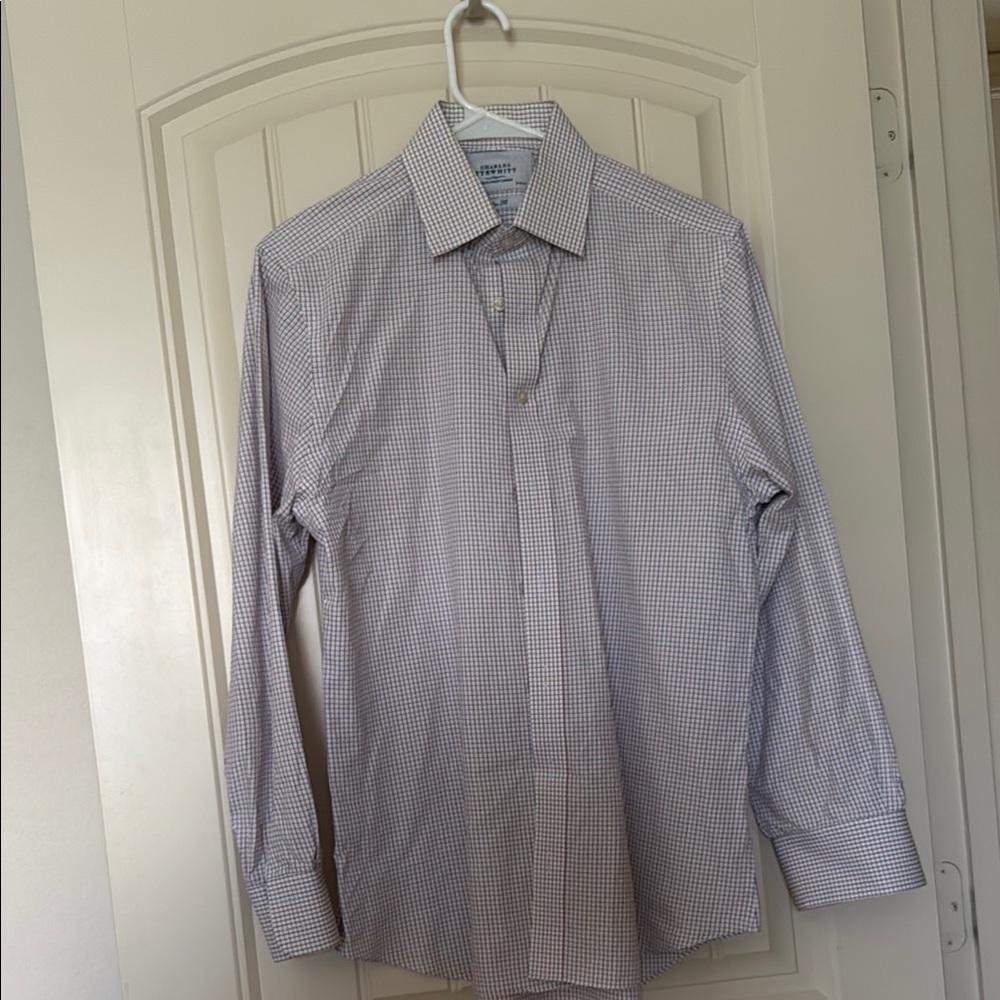 Charles Tyrwhitt Blue, Red, and White Dress Shirt